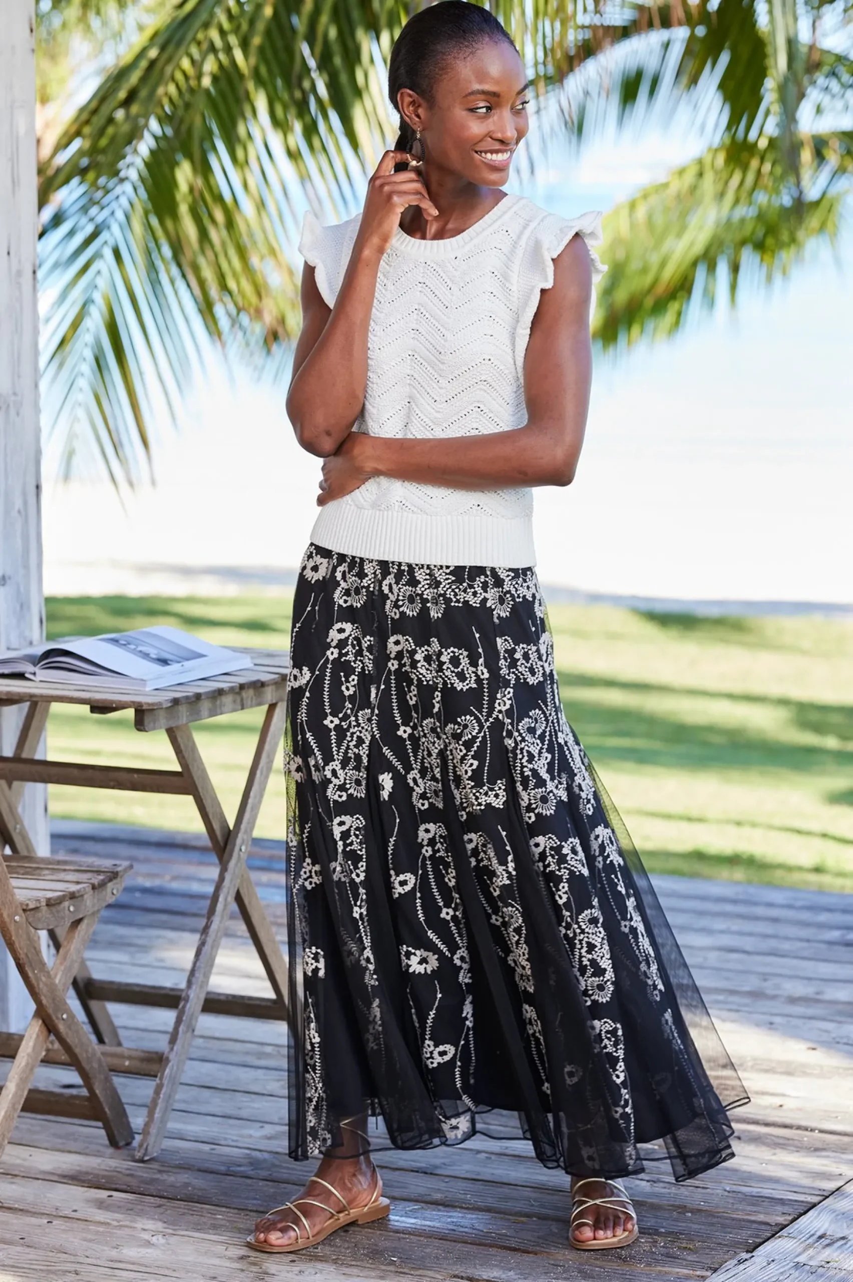 Celina Flutter Sleeve Sweater