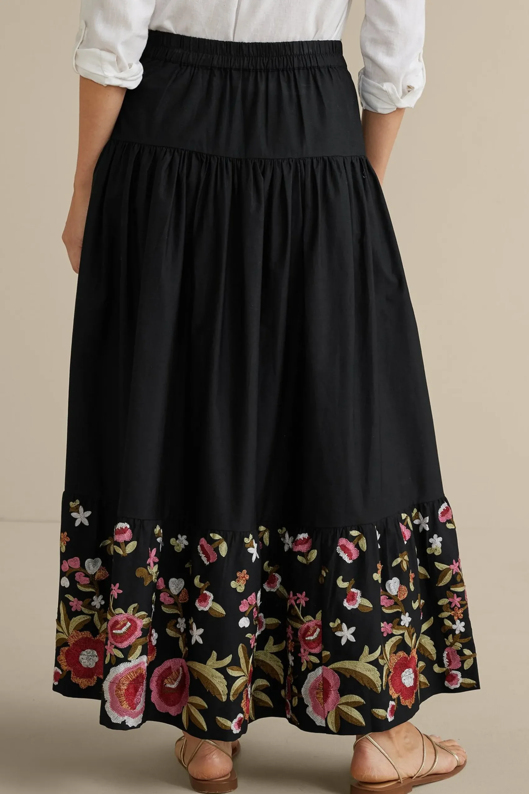 Cindi Embroidered Maxi Skirt