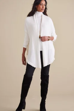 Draped Ruffle Cardigan