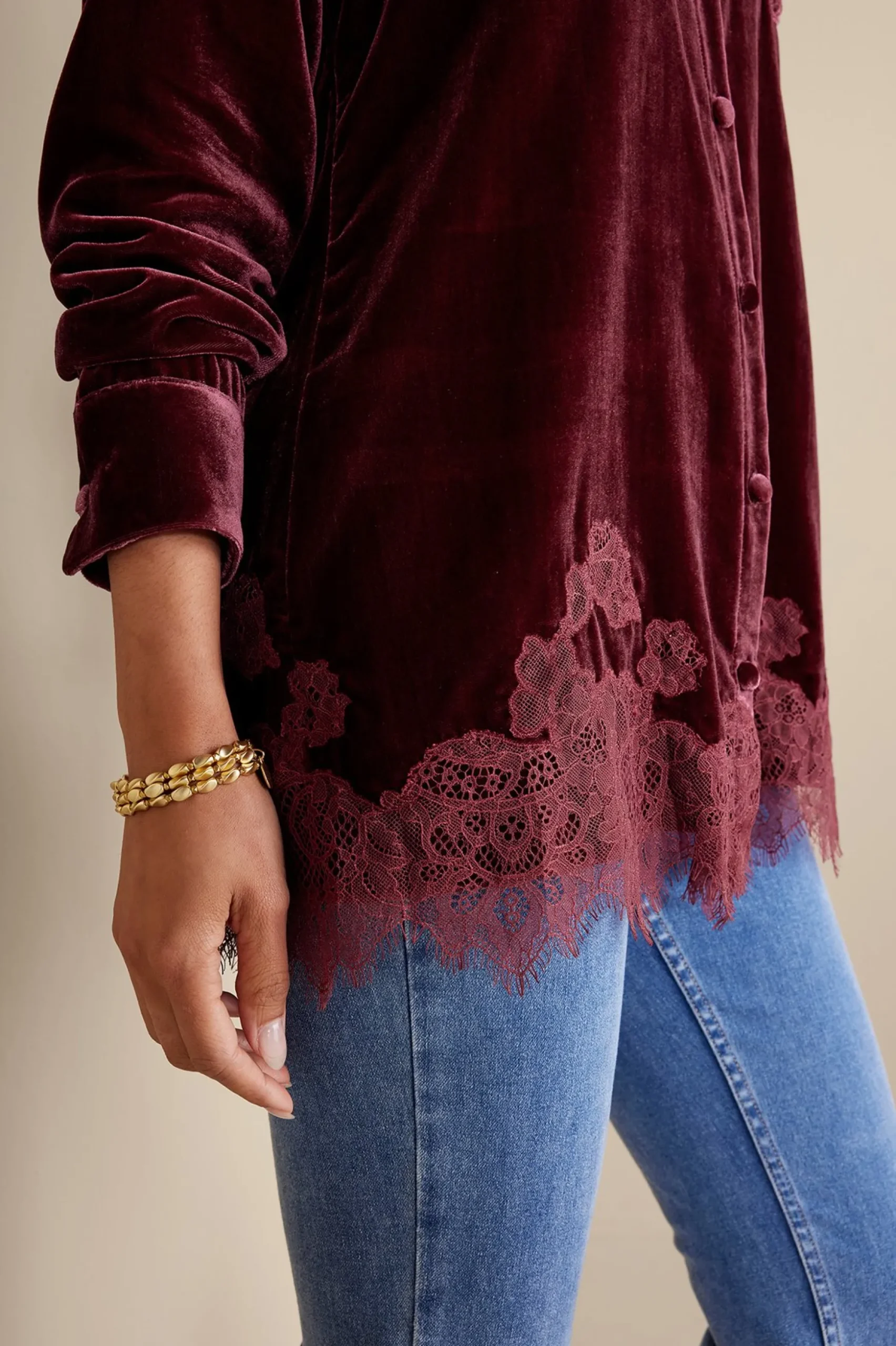 Eden Velvet & Lace Shirt