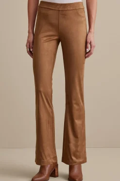 Faux Suede Bootcut Pants