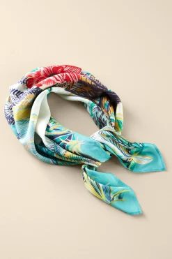 Jungle Leaves Silk Scarf
