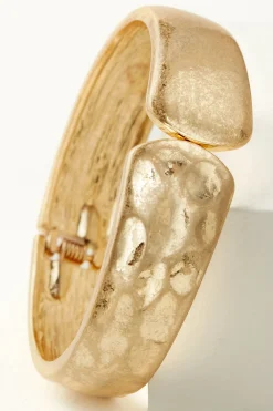 Nora Hinged Hammered Cuff