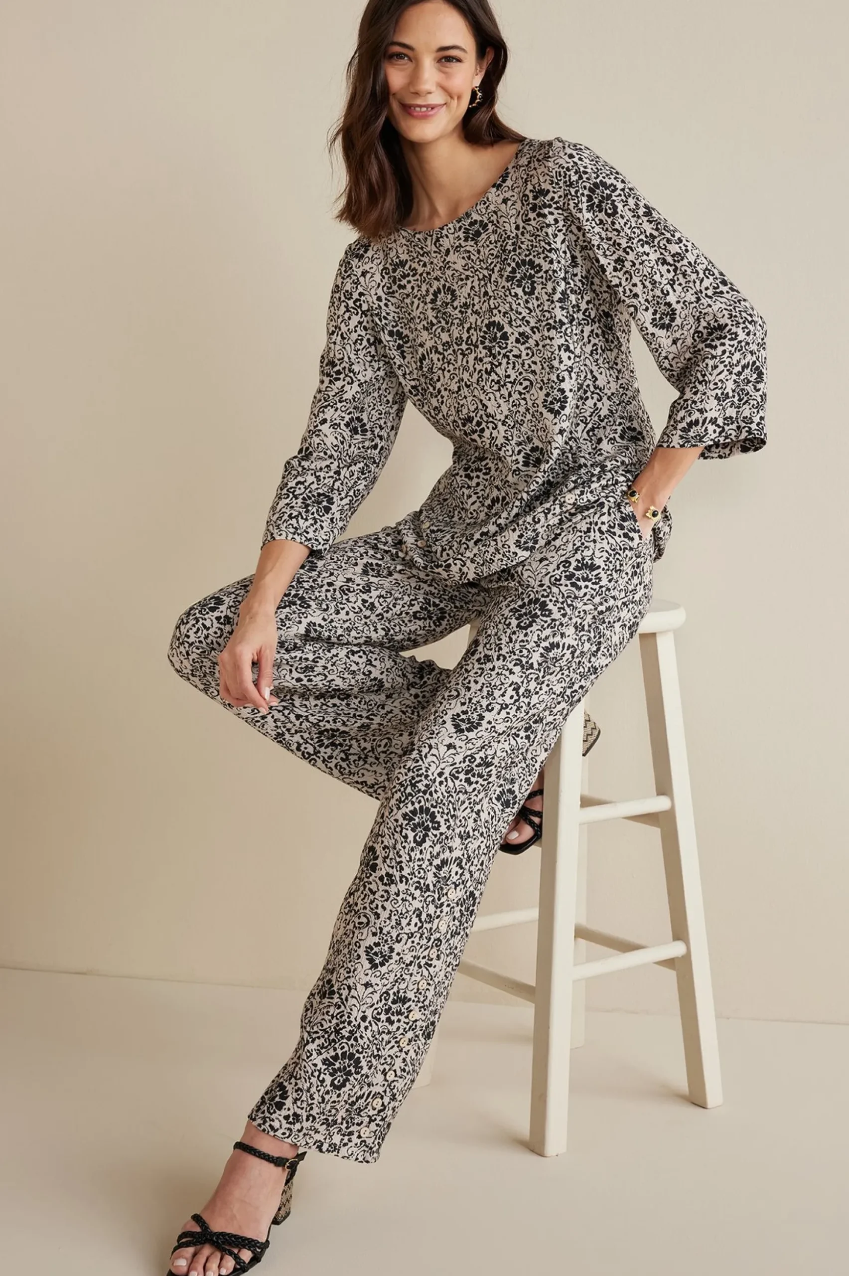 Oceo Gauze Wide-Leg Pants