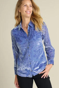 Petites Floreat Velvet Shirt