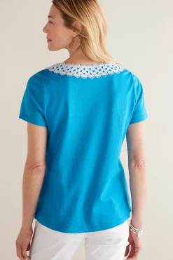 Petites Kaitlyn Embellished Knit Tee