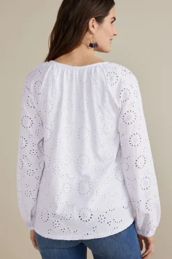 Petites Rhiannon Eyelet Peasant Top