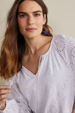 Petites Rhiannon Eyelet Peasant Top