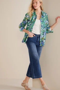 Petites Ultimate Denim Wide Leg Crop Jeans