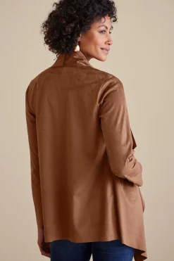 Shape Drape Faux Suede Jacket