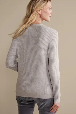 Soft Essential™ Ribbed Button-Front Cardi