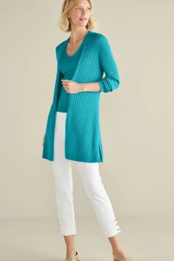 Soft Essential™ Ribbed Long Cardi