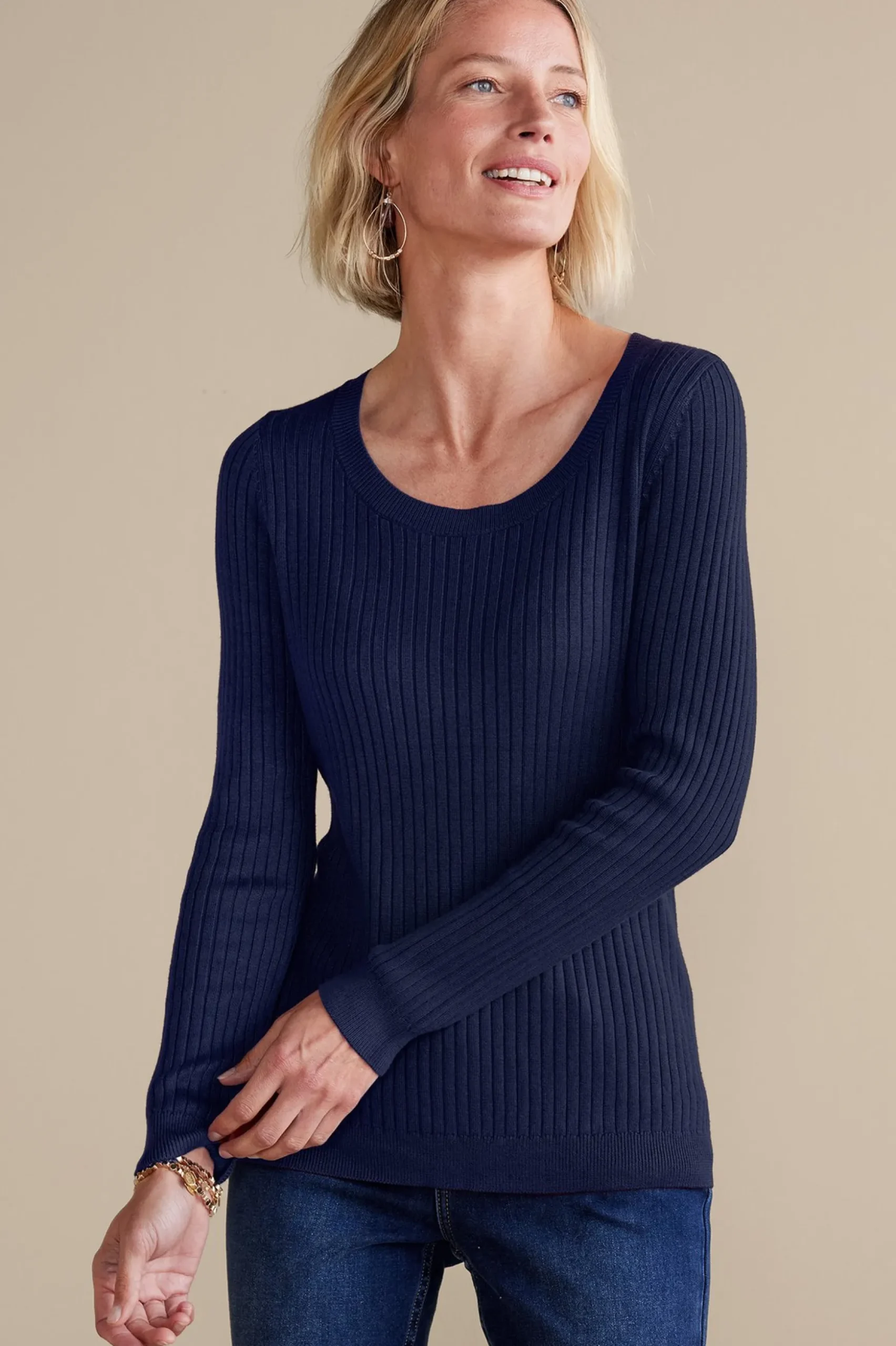 Soft Essential™ Ribbed Pullover Sweater