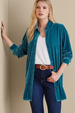 Velvet Boyfriend Tunic Shirt